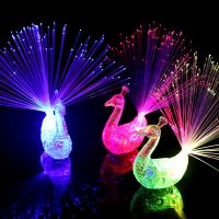 【CC】 1PCS Peacock Decoration Flash Lights In The Dark Kids