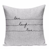 Words Quotes Pillow Case Flower Cushion Covers custom linen Letter Pillow Cover Home Sofa  Decoration Pillowcase Dropshipping