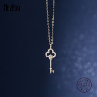 ☄☋™  MOVESKI 925 Sterling French Exquisite Pavé Necklace Luxury Jewelry