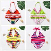 №☼ 5 16Y Girls Swimsuit Two pieces Girls swimwear Ruffle style Kids Bikini set Teenager Swimming suit for Kid girls ST271MIX