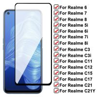 11D Full Tempered Glass For OPPO Realme 6 7 8 9 Pro 6i 7i 8i 9i Screen Protector C3 C3i C11 C12 C15 C17 C21 C21Y Protective Film