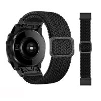 สำหรับ Garmin Fenix 7สายนาฬิกาข้อมือถักไนลอนยืดหยุ่นปรับได้ (สีเทา)