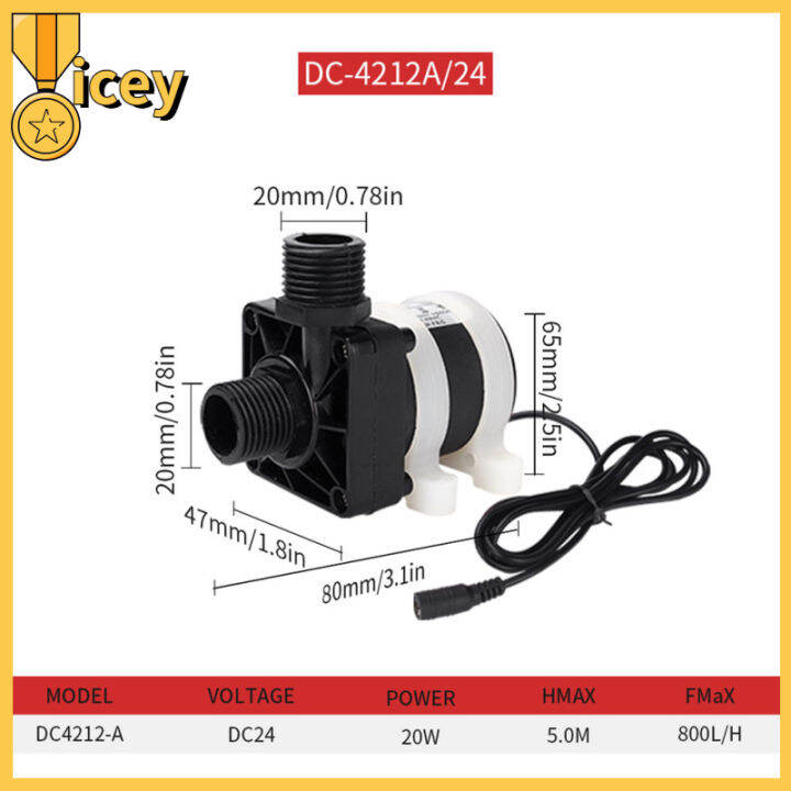 iceyhome-มอเตอร์ไร้แปรงถ่าน-dc-12v-24v-ปั๊มน้ำเสียงรบกวนต่ำปั๊มแรงดันปั๊มแบบจุ่มน้ำขนาดเล็กสำหรับตู้ปลาในสวน