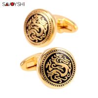 【hot】 SAVOYSHI Luxury Pattern for Mens Shirt Cuff buttons Round Links Wedding Brand Jewelry