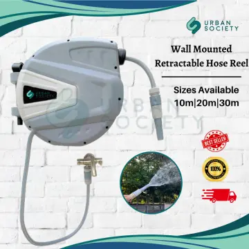 NEW DESIGN DAYE 20m Auto Rewind Roll-up Retractable Garden Wall-mounted  Water Hose Reel DY6600W20