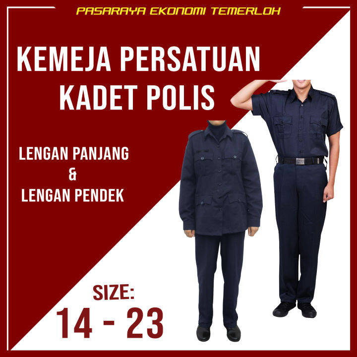 UNIFORM KADET POLIS SEKOLAH BIRU SEKOLAH BAJU KEMEJA DAN SELUAR ...