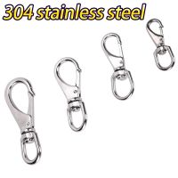 304 stainless steel universal hook spring buckle rotating buckle key chain carabiner chain dog chain connection buckle