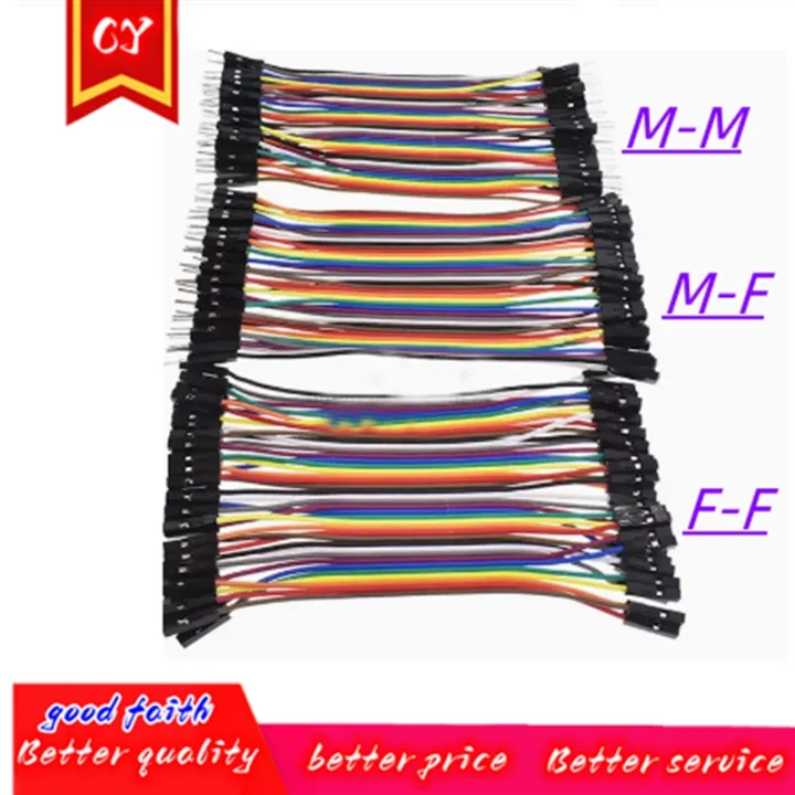 10cm-20cm-30cm-40pin-rainbow-cable-dupont-line-male-female-head-bridle-jumper-wire-connecting-line-cable-breadboard-pcb-diy-kit