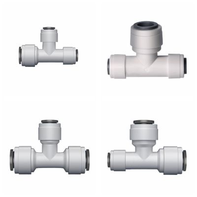 ☫∏♂ RO Water Fitting 1/4 to 3/8 Tee Type 3-Ways Quick Connection Hose PE Pipe Connector Water Filter Reverse Osmosis Parts