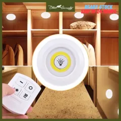 (READY STOCK) 3Pcs LED Light With Remote Controller Adjustable Brightness Dimmable