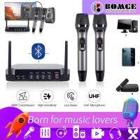 BOMGE Wireless Microphone for Smart TV Karaoke with Optical Bluetooth Input＆Coaxial, 85 Meter Range, Adjustable Echo