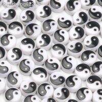 【CW】❈☃  100pcs 4x7mm Tai Chi Beads Round Yin Yang Loose Spacer Jewelry Making Diy Necklaces