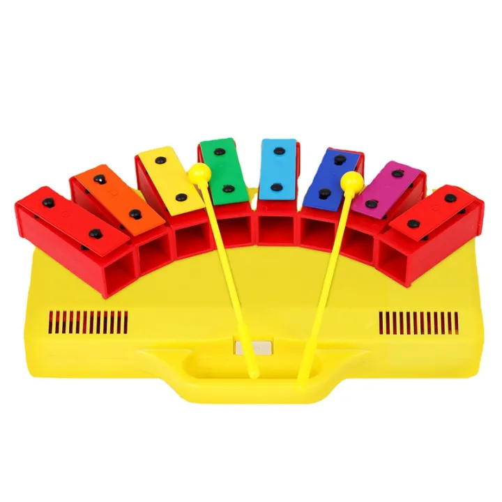 Xylophone Glockenspiel 8 Notes Chromatic Resonator Bells with Yellow