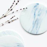 15cm Round Marble Ceramic Plate Mat Insulated Bone China Mug Placemat Water Cup Coaster Dessert Cake Tray Decorative Table Mat