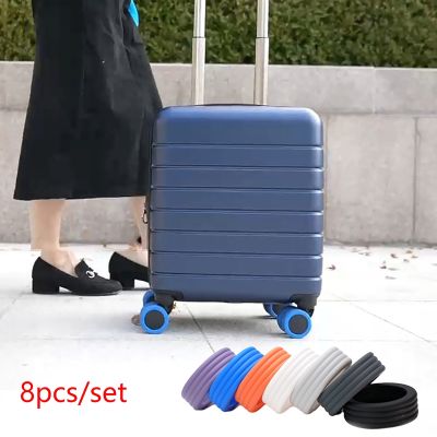 【LZ】❁◊▦  Silicone bagagem rodas protetor capa para a maioria bagagem reduzir o ruído acessórios de viagem 8pcs