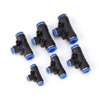 PEG Plastic Variable Diameter T Type Three Way Quick Plug PU Pneumatic Component Connector