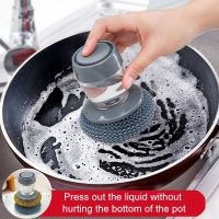 Portable Kitchen Soap Dispensing Dishwashing Tool Brush Easy Use Scrubber Wash Clean Tool Kitchen Cleaning Tool