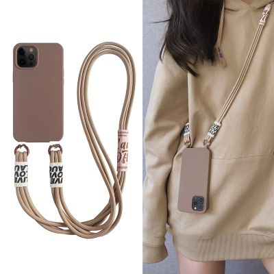 「Enjoy electronic」 Crossbody Necklace Strap Lanyard Soft Case for Samsung Galaxy S22 S21 ultra S20 plus S20FE S21FE S10 Plus A13 A53 A73 Cover