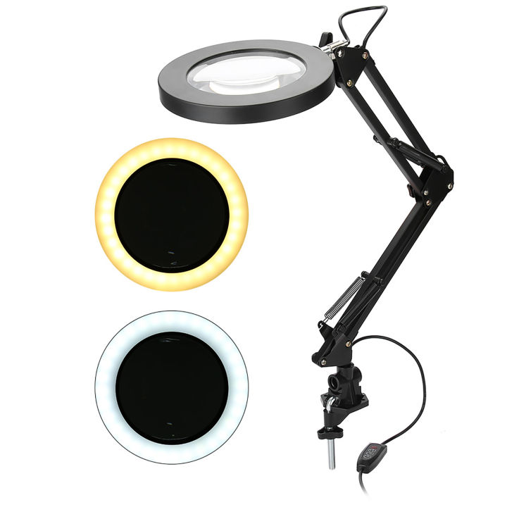 มีcod-led-แว่นขยายตารางโคมไฟสี-3-โคมไฟขยาย5เท่าสำหรับร้านเสริมสวยไฟสักลายเล็บขอบตา