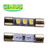 อุปกรณ์รับสัญญาณเสียง50X AC 8V ไฟอ่านหนังสือระยะ T6.3 C5W 29มม. 31มม. 3 SMD 3528 1210 LED 3SMD ป้ายทะเบียนรถหลอดไฟ Led