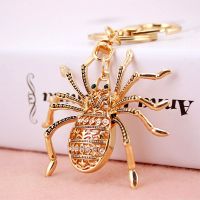 XDPQQ creative retro spider keychain insect animal key pendant ladies bag accessories metal pendant small gift