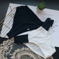 【Wrist watch】 Hollow Low waist Women  39;s Panties Silk Buttocks Briefs Fashion Stitching Printing New