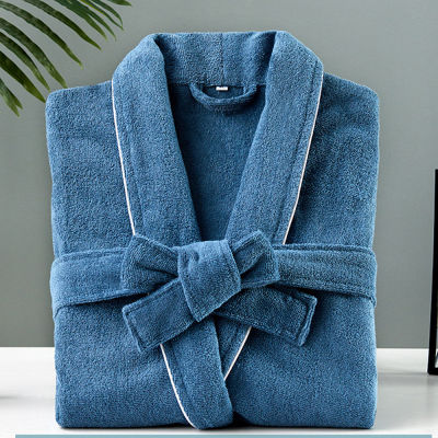 Women Winter Towel Bathrobe Men 100 Cotton Sleepwear Kimono Bath Robes Uni Dressing Gown Long Shower Sleep Gown Terry Robe