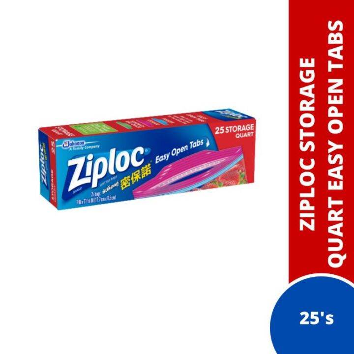 Ziploc Storage Quart 25's / Ziploc Sandwich Storage 50's Lazada