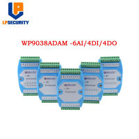 6AI 4DI 4DO 0-20MA 4-20MA อินพุต โมดูลอินพุตและเอาต์พุตดิจิตอลmodbus RTU WP9038ADAM การสื่อสาร