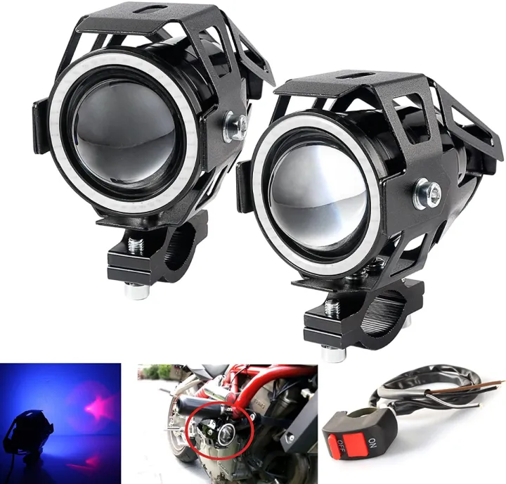 Ledur Motorcycle Headlight Led U7 Drl Fog Driving Running Light With 