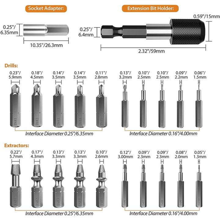 damaged-screw-extractor-set-22-pcs-stripped-screw-extractor-kit-hss-broken-screw-remover-set-with-bit-amp-socket-adapter