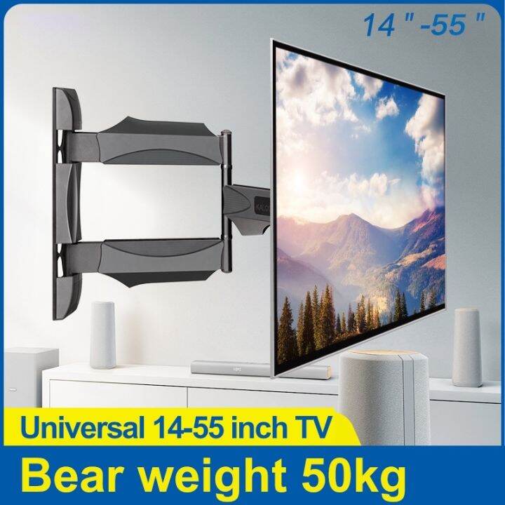 Hot Sales ⊕♗ Retractable TV Wall Mount Bracket Stand Adjustable Arm Fit ...