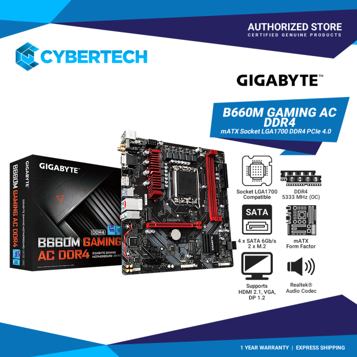 Gigabyte B660M Gaming AC DDR4 Motherboard Lazada PH