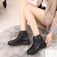 Sandal Kasut Tumit Chunky Wanita But Martin Perempuan a British Versi Korea Musim Gugur Dan Musim Sejuk Ringan Bera*#Chunky-Heel Shoesheel sandal womenMartin Boots Female British Style Korean Version Autumn And Winter Lightweight Trendy