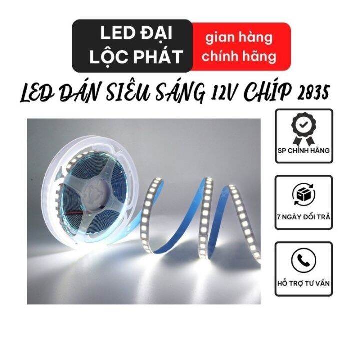 Đèn led dây dán 12v siêu sáng dùng cho thanh nhôm định hình sẵn băng ...