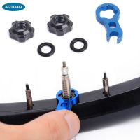 2023 NEW AQTQAQ 1Set Bicycle Tire Valve Fixed Nut Presta Tool with Screw Install Wrench Road Bike Cycling Protection Accessories