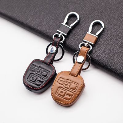 ♘✴✶ Classic style 100 leather car key case for Toyota Tarago RAV4 Corolla Camry For Lexus 3 button key dust collector