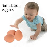 Lifelike Egg Toys Simulation Egg Bouncy Ball Rubber Decoration Kitchen Realistic Toy R8S3