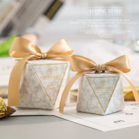 New Marble Diamond Wedding Favor and Sweet Gift Bags Candy Box for Wedding Baby Shower Birthday Guests Event Elmo Party Supplies