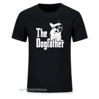 The Dogfather Dog Dad French Bulldog Funny T Shirts Men Cotton Harajuku Vintage Tops Tees Tops Eu Size