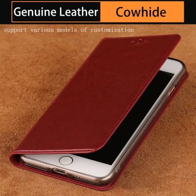 ✘✵✼ LANGSIDI Flip Phone Case For Samsung Galaxy s20 ultra 20 plus s21 a52 a72 Genuine Leather silicone protection shockproof cover