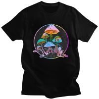 hot【DT】 Garden Of Shrooms T Shirt for Men Soft Cotton Leisure T-shirt O-neck Short Sleeves Psylocybin Mushrooms Tee Fitted Clothing