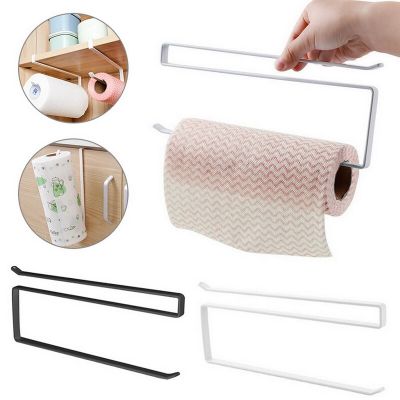 Paper Roll Holder Towel Rack Hanging Shelf Bathroom Storage Organizers Toilet Rack Stand Home Kitchen Tissue Wall Stand Hanger Bathroom Counter Storag