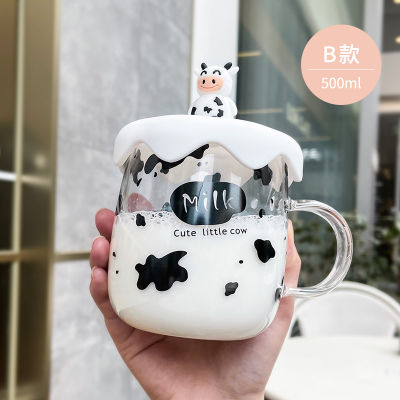 500ml Creative Coffe Cups Milk Holder Mikecrack Cute Cow Milk Mug Animal Juice Tea Mugs Lady Valentines Day Christmas Gift