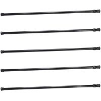 5X Extendable Telescopic Spring Loaded Net Voile Tension Curtain Rail Pole Rods,70-120cm,Black