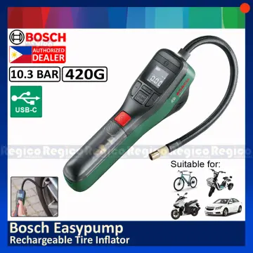 ORIGINAL BOSCH EasyPump Cordless Mini Air Compressor 3.6V Pneumatic Pump  Portable Digital Air Inflator Rechargeable Easy Pump Set With Nozzle For  Home and Garden Duster Bike Tire Blower Cleaner Maintenance (BCRDTL)