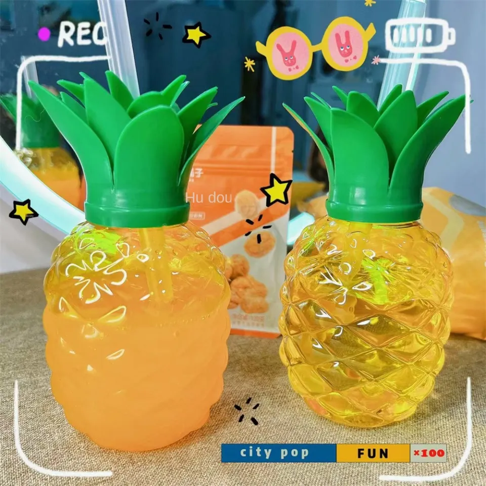 500ml Summer Cute Fruit Shape Strawberry & Pineapple Water Cup