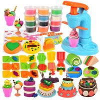 Colorful Plasticine Making Toys Creative DIY Handmade Mold Tool Ice Cream Noodles Machine Kids Play House Toys Colored clay Gift