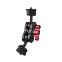 Andoer Articulating Magic Arm Flexible Monitor Mount Adapter อลูมิเนียมอัลลอยด์พร้อมสกรูคู่1/4นิ้ว Double Ballheads 360 ° Rotatable For Field Monitor LED Light Camera Cage