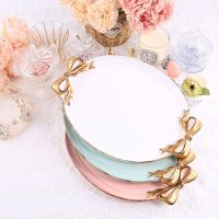 Oval Resin Green Storage Trays Jewelry Dish Dessert Cake Plate Kitchen Organization Cosmetics Wedding Ring Tray Crafts gifts